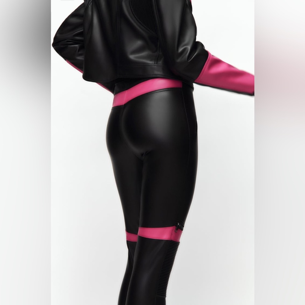 Zara Brand New With Tags NWT Size XS FAUX LEATHER LEGGINGS